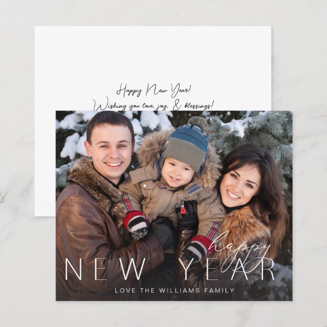 Budget Happy New Year Minimalist Chic Photo 3 (Front/Back)