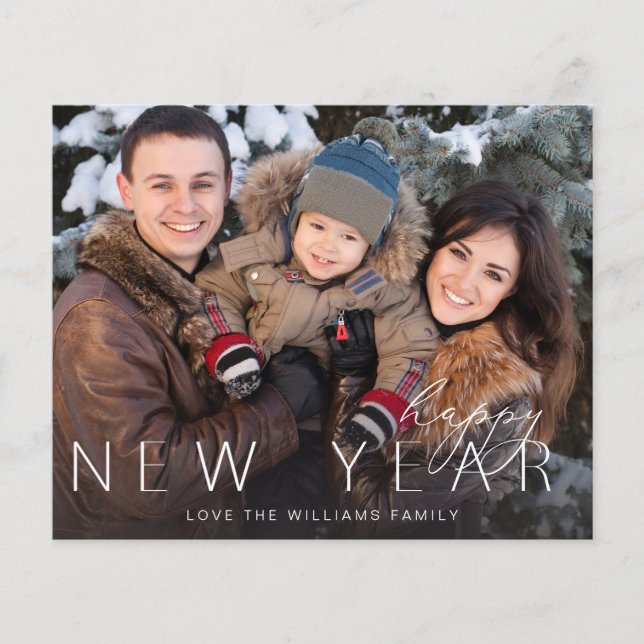Budget Happy New Year Minimalist Chic Photo 3 Flyer (Front)