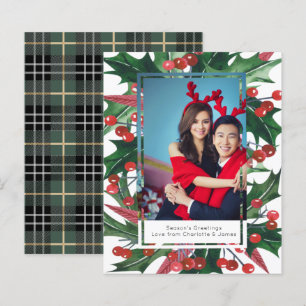 BUDGET Holiday Holly Photo Frame Personalized