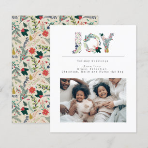 BUDGET Holiday Joy Photo Personalized Card