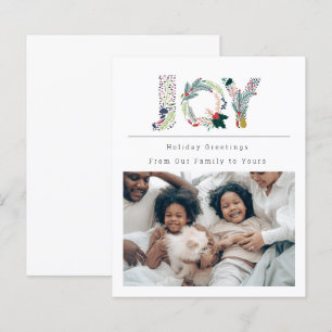 BUDGET Holiday Joy Photo Personalized Card