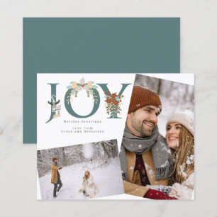 BUDGET Holiday Joy Photo Personalized Card