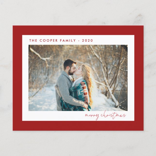 Budget Holiday Photo Card | Modern Christmas (Front)