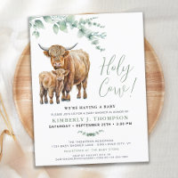Budget Holy Cow Boho Greenery Highland Baby Shower
