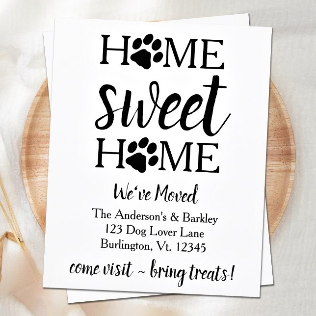 Budget Home Sweet Home Dog Pet Moving Announcement (Creator Uploaded)
