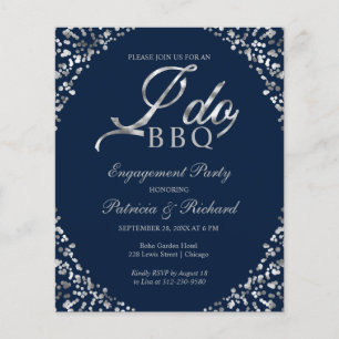 Budget I DO BBQ Engagement Party Invitations