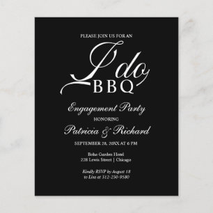 Budget I DO BBQ Engagement Party Invitations