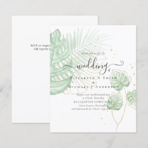 BUDGET Ile tropicale Palm Plage Feuille Mariage