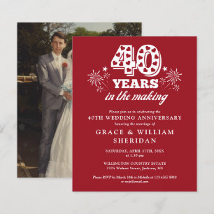 Budget In The Making 40th Anniversary Photo Invite
