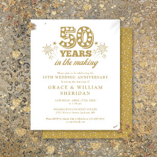 Budget In The Making 50th Anniversary Invitation