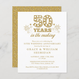 Budget In The Making 50th Anniversary Invitation
