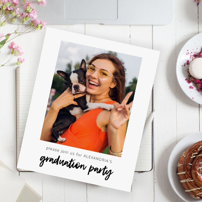 Budget Instant Photo Ver White 2 Graduation Party Flyer (Creator Uploaded)
