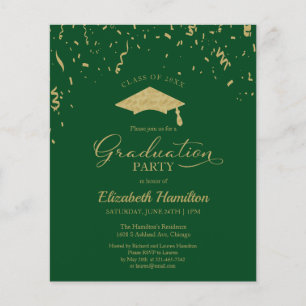 Budget Invitation High School Grad Party Confetti