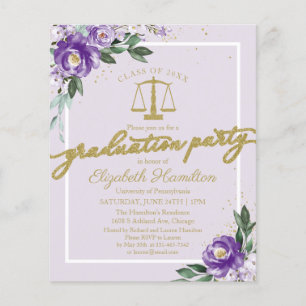Budget Invitation Law School Graduation Party