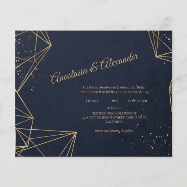 Budget-Invitation to wedding ceremony. Postcard Fl Flyer (Front)