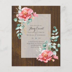 BUDGET INVITATIONS - ANY EVENT - Double Sided Flyer