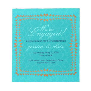 Budget Invitations   Blue Damask Notepad