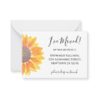 Budget I've Moved Sunflower Announcement Card