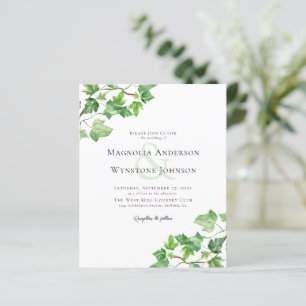 Budget Ivy Greenery Wedding Invitation
