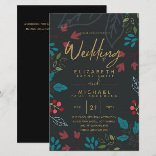 BUDGET Jardin moderne Feuilles Mariage Inviter A9