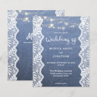 Budget Jean Lace String Lights Wedding