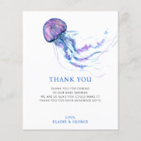 Budget Jellyfish Baby Shower Thank You Card