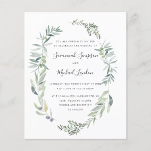 BUDGET - Joli Olive et feuille mariage de couronne