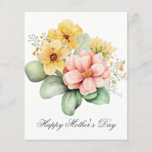 Budget Jolie aquarelle Florals Carte de jour des m