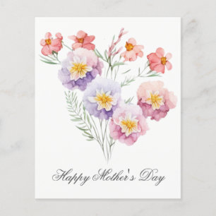 Budget Jolie aquarelle Florals Carte de jour des m