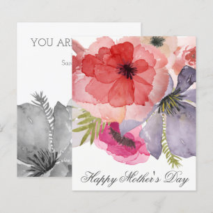 Budget Jolie aquarelle Florals Carte de jour des m