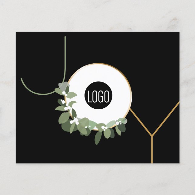 Budget Joy Business Logo Happy Holidays Corporate (Front)