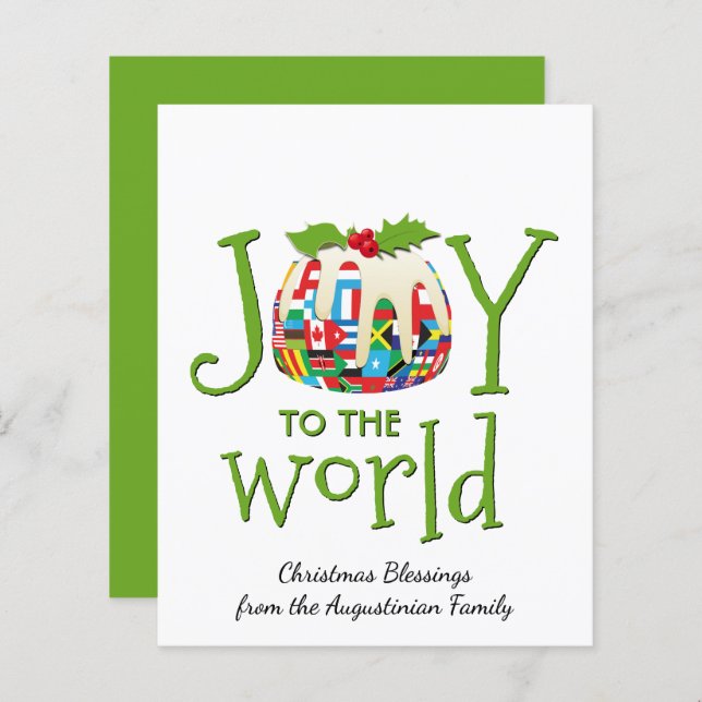 Budget JOY TO THE WORLD Christmas Card (Front/Back)