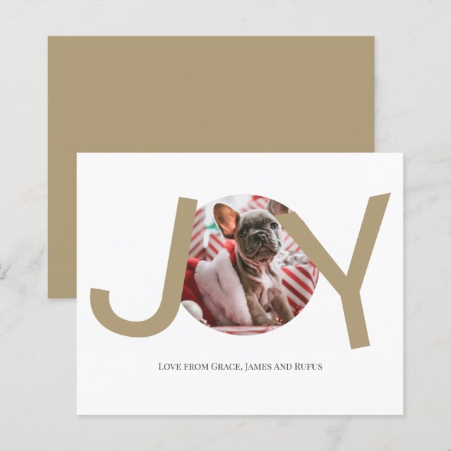 BUDGET Joyeux Noël Joie Carte photo (Devant / Derrière)