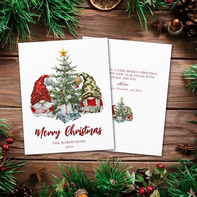 Budget Joyeux Noël mignonne Gnomes Carte de vacanc (Créateur téléchargé)