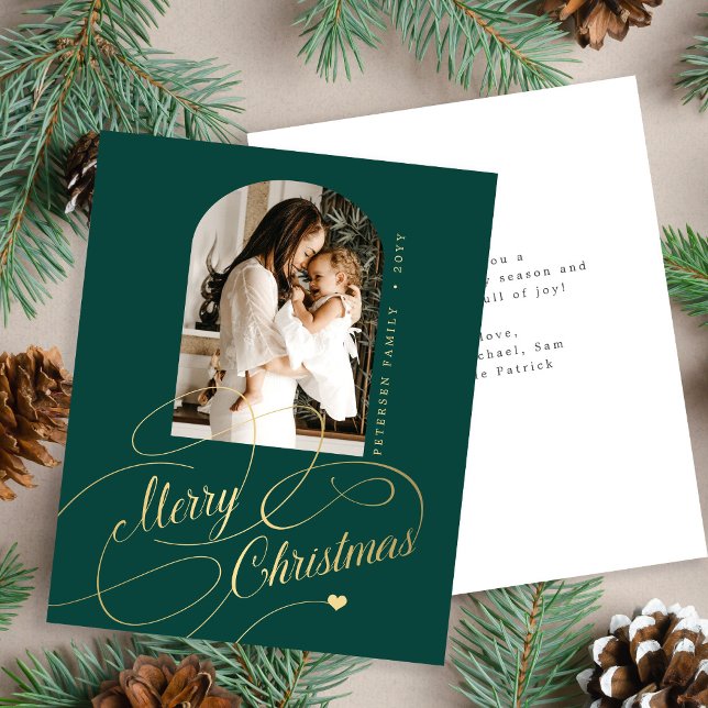 Budget Joyeux Noël photo élégante carte de vacance (Créateur téléchargé)