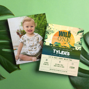 Budget Jungle Animals Wild One Photo Birthday