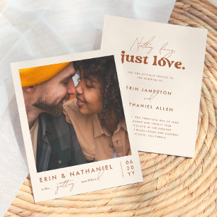 Budget Just Love Cream Terracotta Retro Wedding