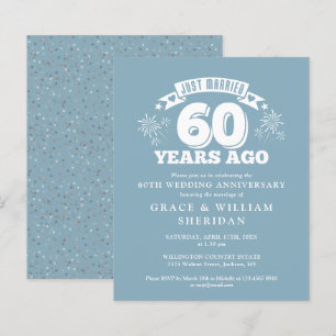 Budget Just Married 60th Anniversary Invitation