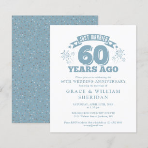 Budget Just Married 60th Anniversary Invitation