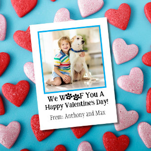 Budget Kids Dog Photo Classroom Valentine's Day Card
