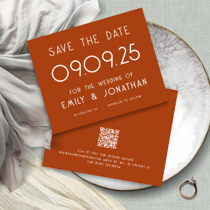 Budget Large Typography Terracotta Wedding