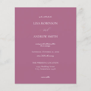 Budget Lavender Purple 2 Calligraphy Wedding Flyer
