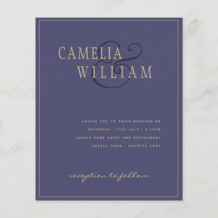BUDGET Lavender Purple Gold Wedding Invite Flyer