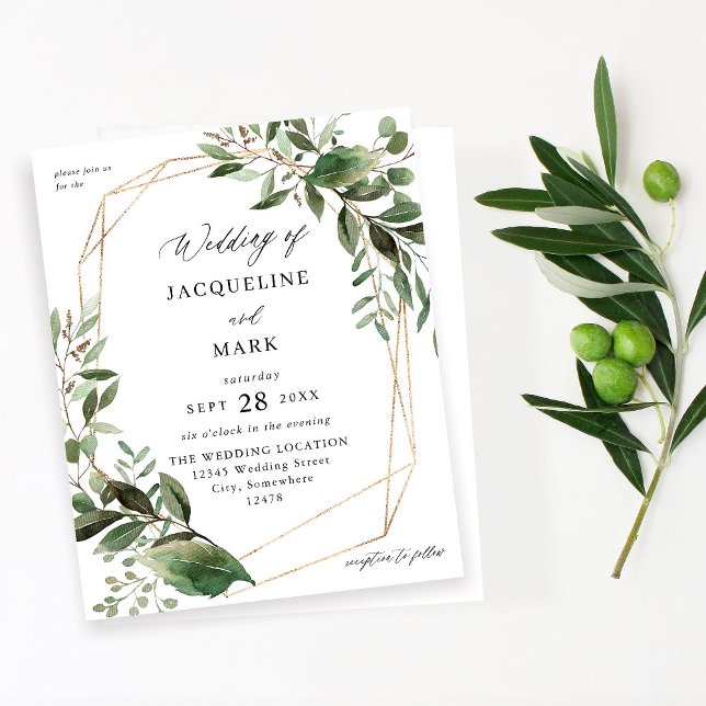 Budget Leaves & Eucalyptus Gold Wedding (Creator Uploaded)