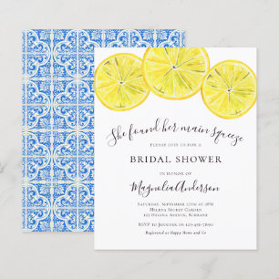 Budget Lemon Citrus Bridal Shower Invitation