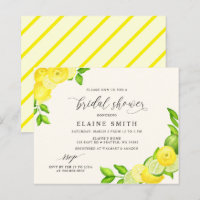 Budget Lemon Lime Citrus Bridal Shower Invitation