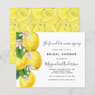 Budget Lemon Main Squeeze Bridal Shower Invitation
