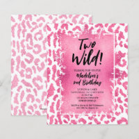 Budget Leopard Two Wild 2nd Birthday Invitations