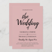BUDGET Light Dusty Rose Pink Monochrome Wedding
