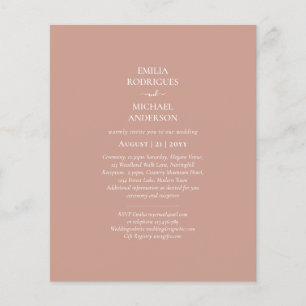 BUDGET Light Terracotta Monochrome WEDDING Flyer
